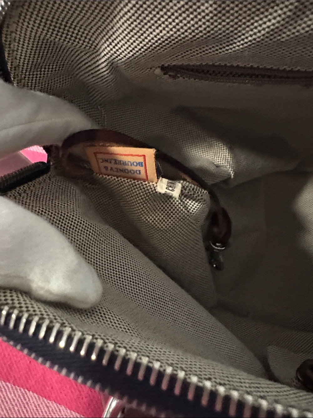 Dooney & Bourke denim blue Logo Satchel with Brown Trim and Matching Wristlet - Picture 11 of 15
